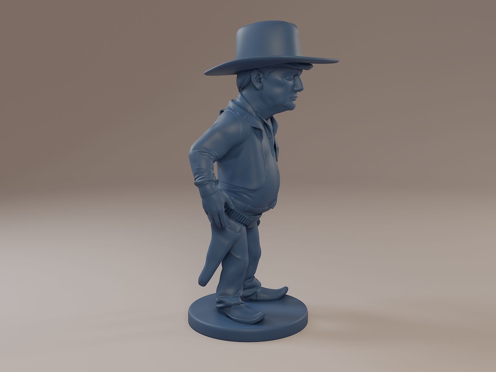 Donald Trump Cowboy 3D print model_8