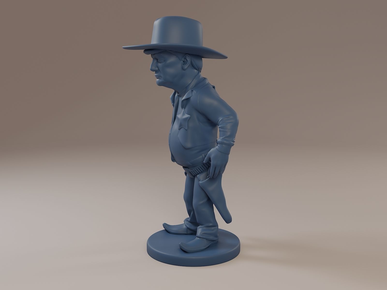 Donald Trump Cowboy 3D print model_2