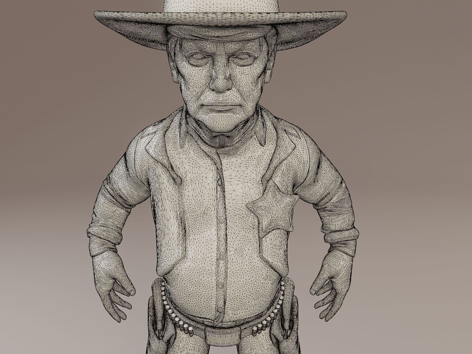 Donald Trump Cowboy 3D print model_10