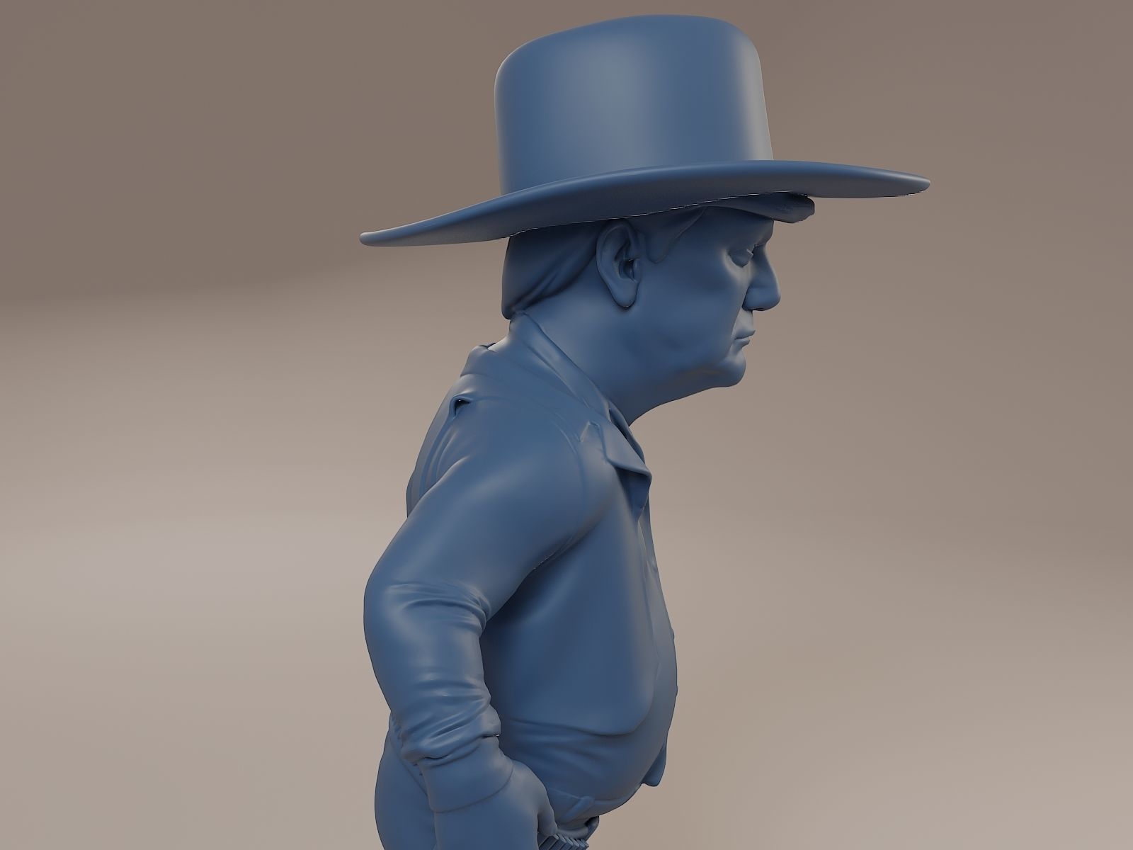 Donald Trump Cowboy 3D print model_18