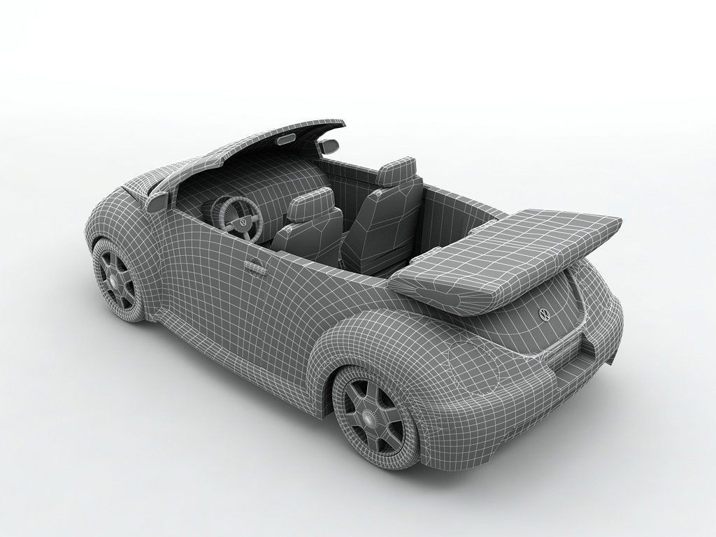  2003 Volkswagen Bug Beetle Convertible 3D model_4