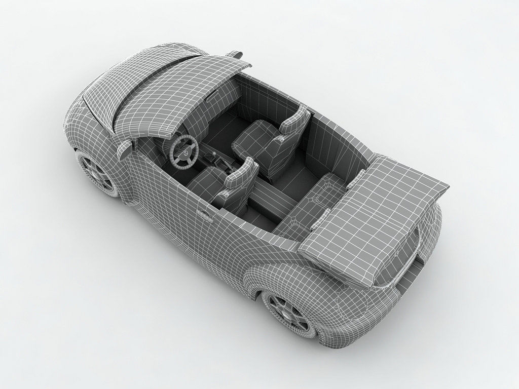  2003 Volkswagen Bug Beetle Convertible 3D model_5