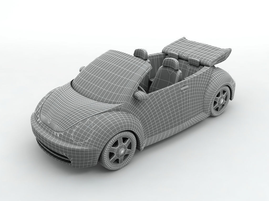  2003 Volkswagen Bug Beetle Convertible 3D model_3