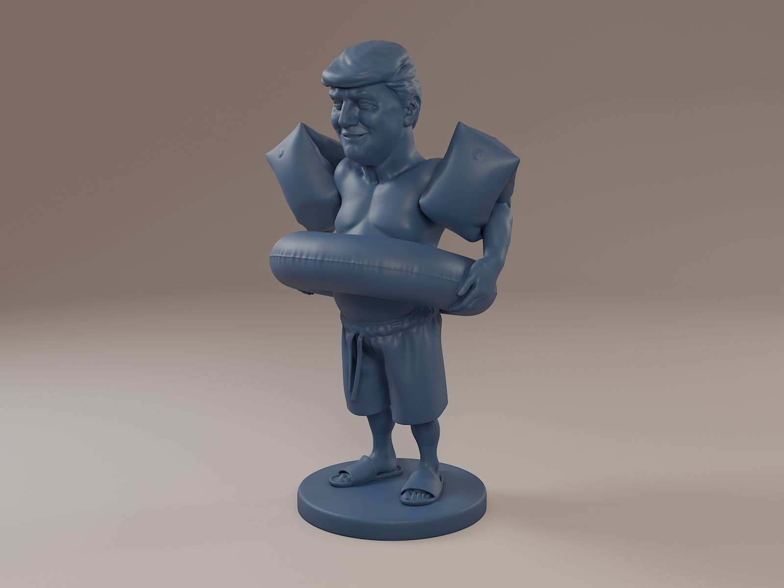 Donald Trump Swimmingpool 3D print model_1