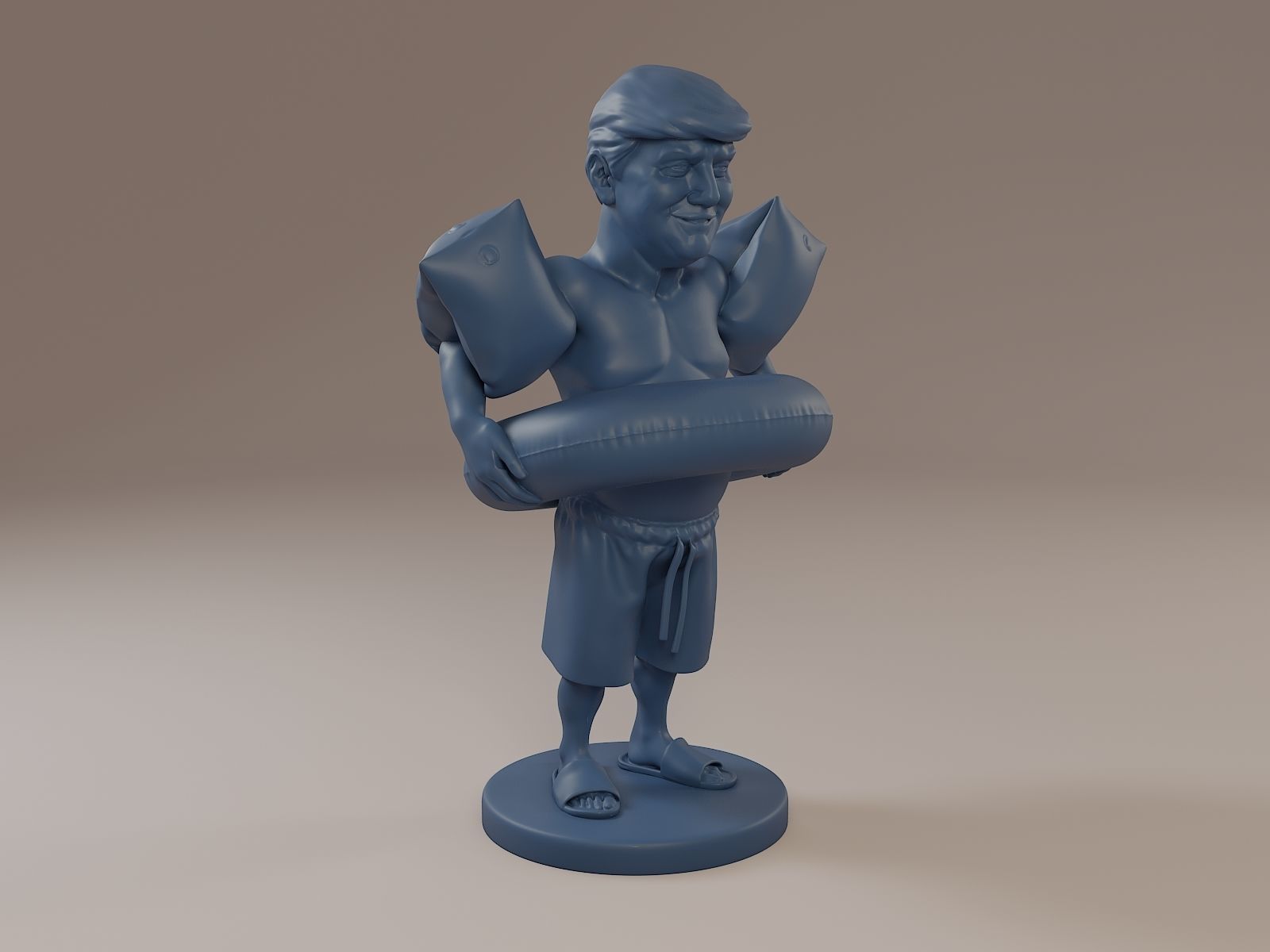 Donald Trump Swimmingpool 3D print model_9