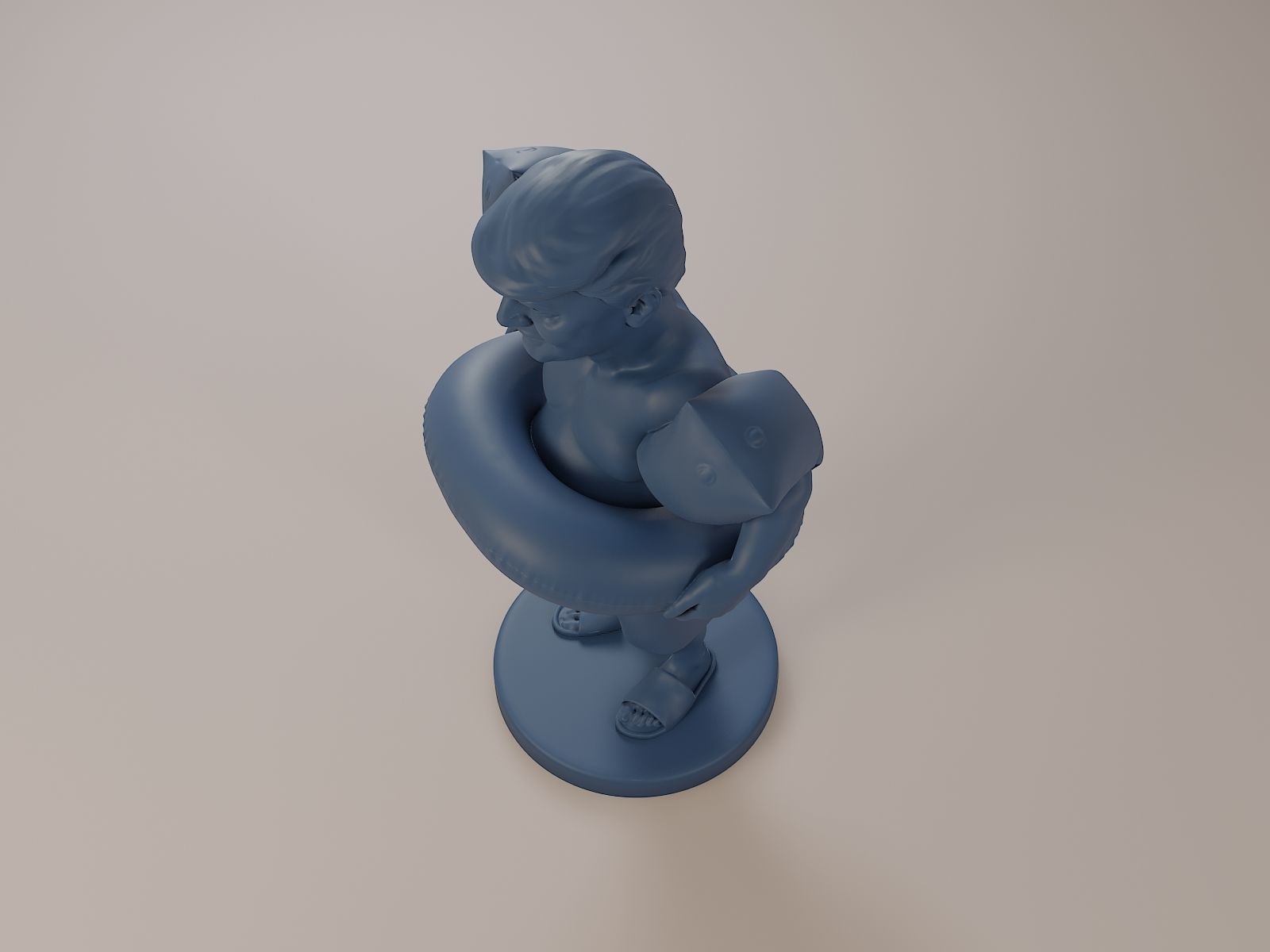 Donald Trump Swimmingpool 3D print model_13