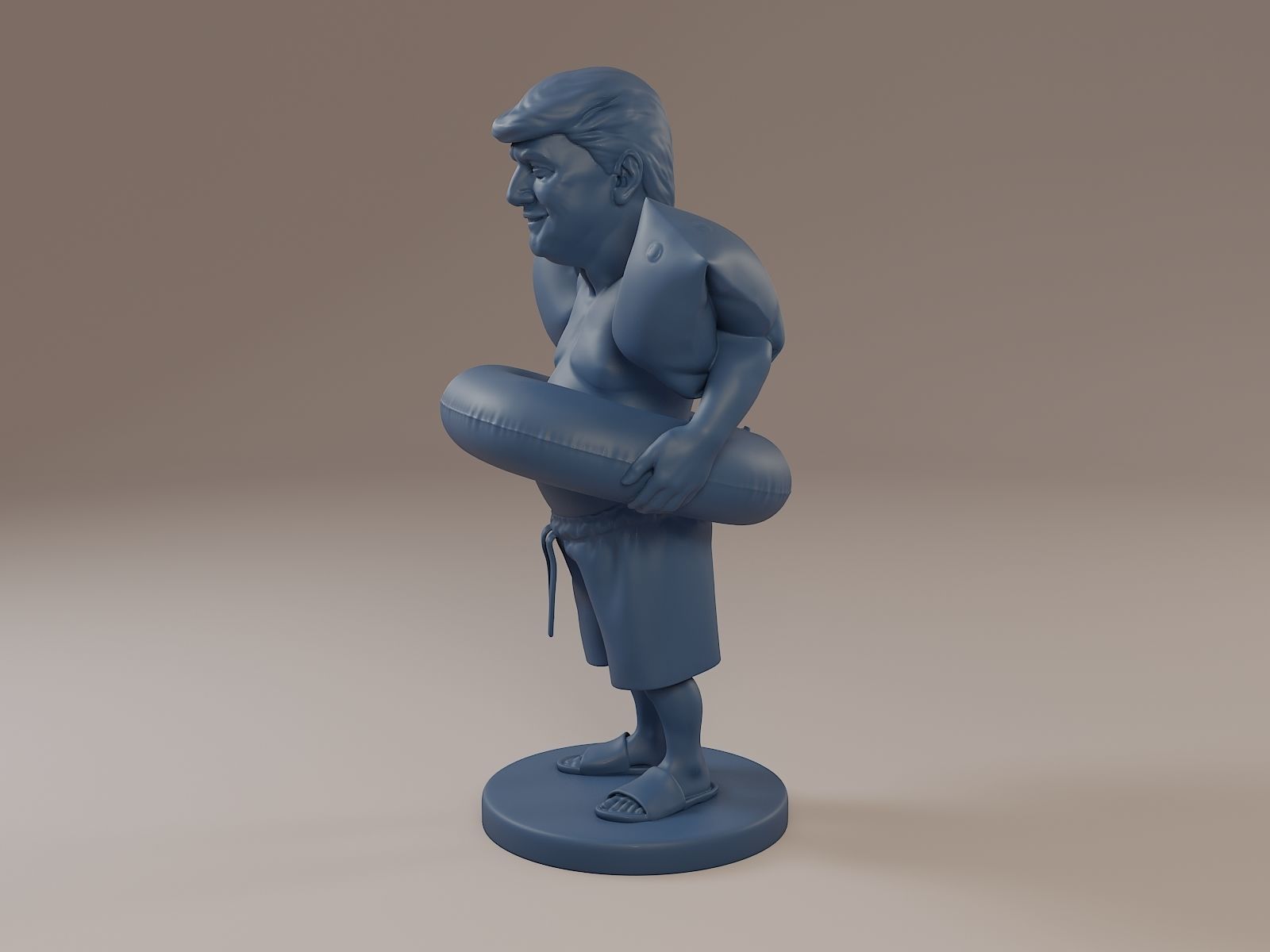 Donald Trump Swimmingpool 3D print model_2