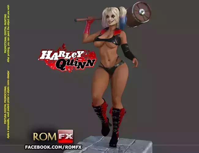 Harley Quinn Sexy 3D Printable Action Figure 3D print model
