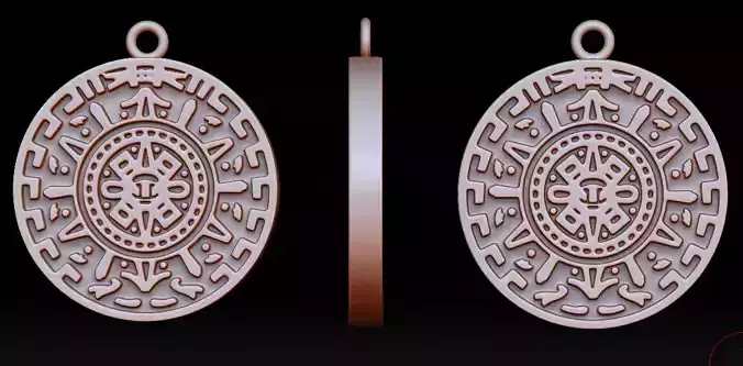 Maya calendar pendant