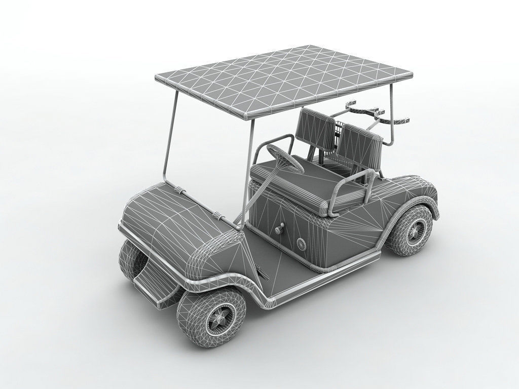 Golf Cart 3D model_2