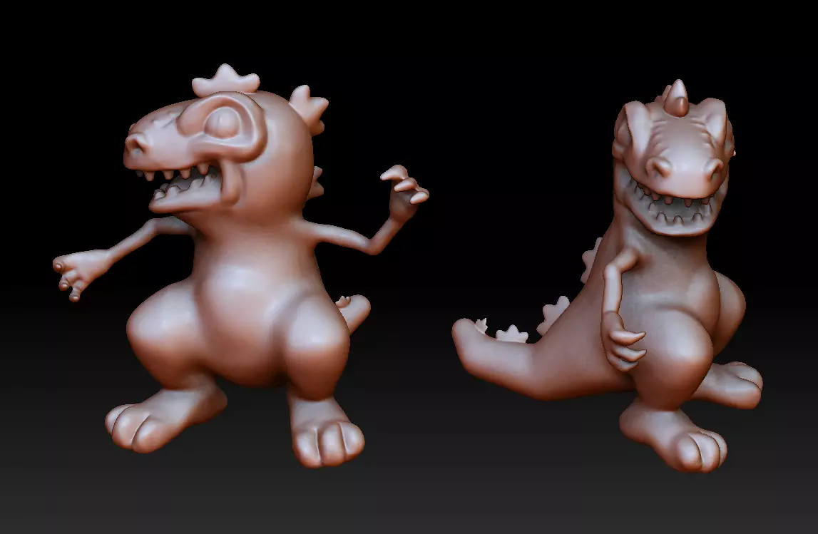 Dinosaur miniature 3D print model_0