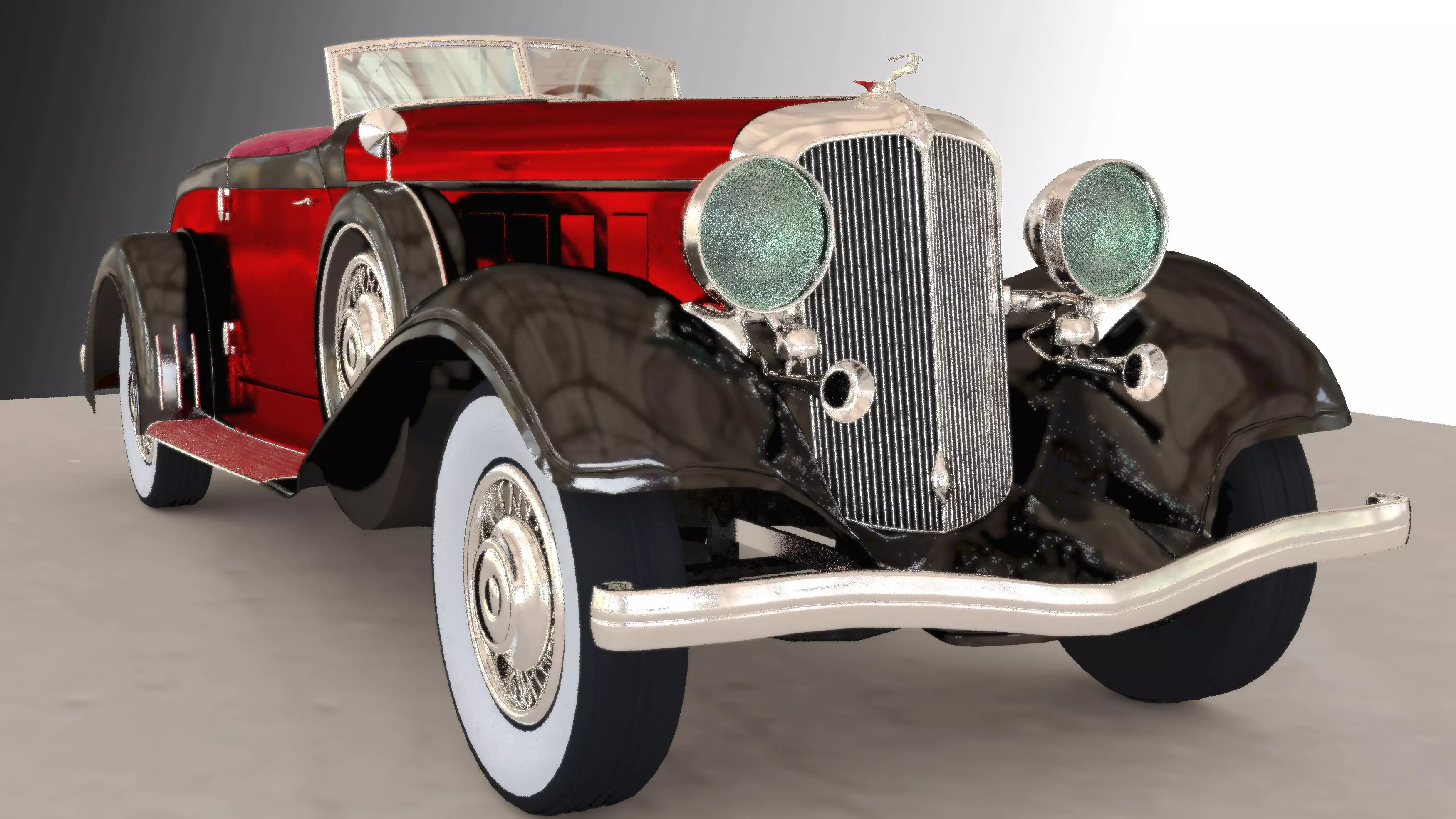 Classic Car Chrysler Imperial 1932 Low-poly 3D model