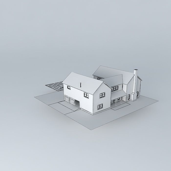 House and Maze Free 3D model_3