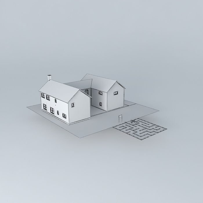 House and Maze Free 3D model_4