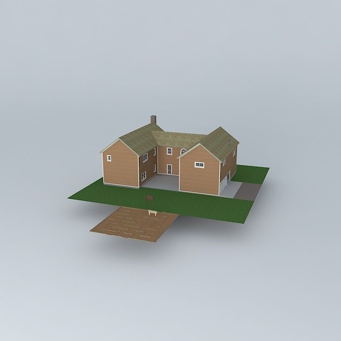 House and Maze Free 3D model_1