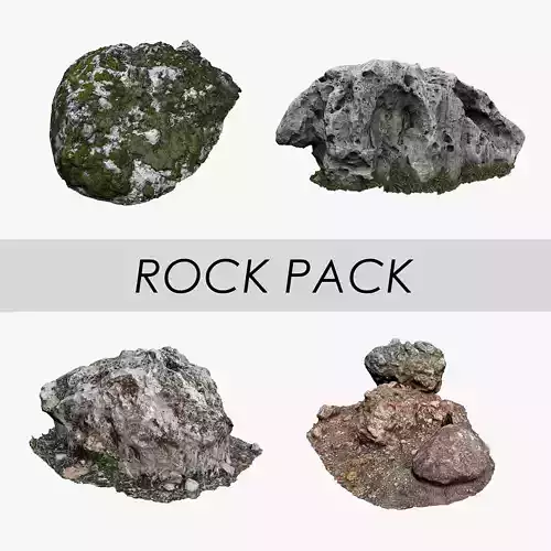 Rock Pack Low-poly 3D model