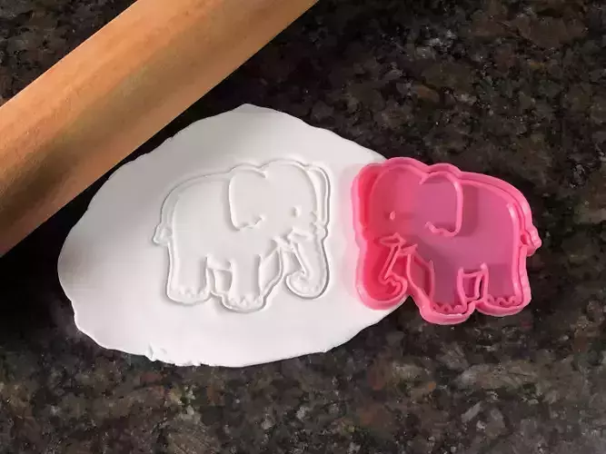 Elephant cookie cutter 3D print model