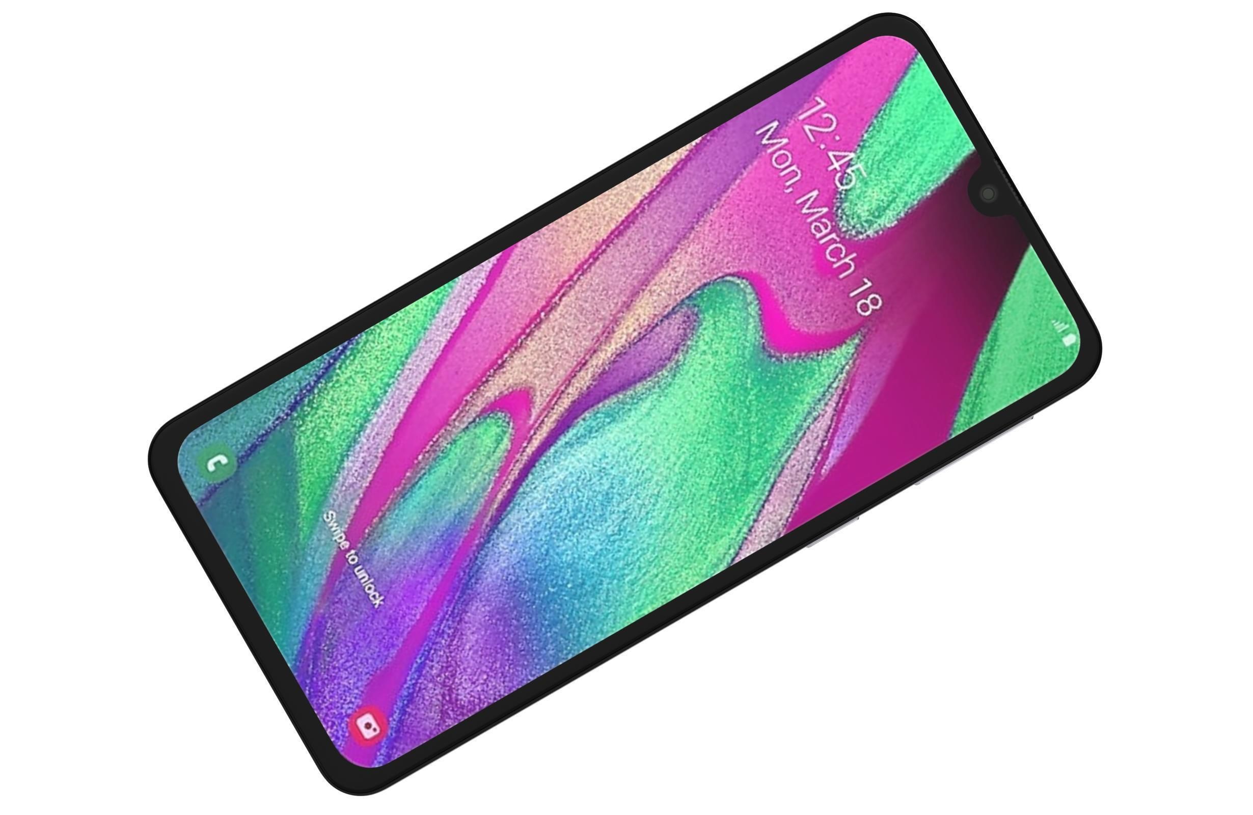 Samsung Galaxy A40 White 3D model_6
