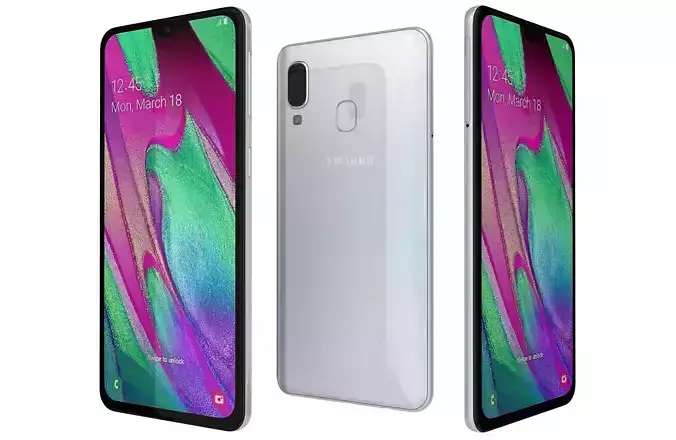 Samsung Galaxy A40 White 3D model