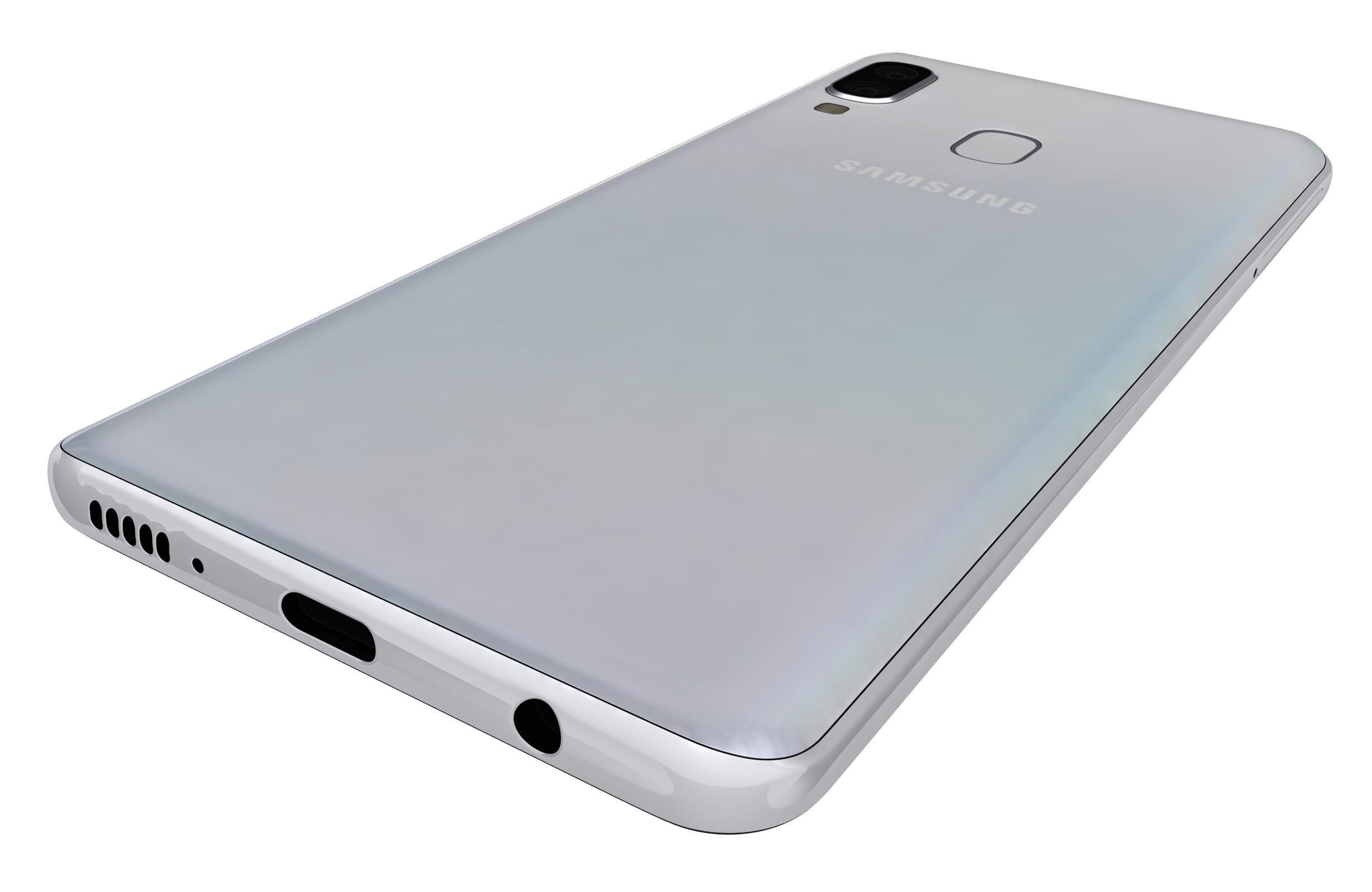 Samsung Galaxy A40 White 3D model_9