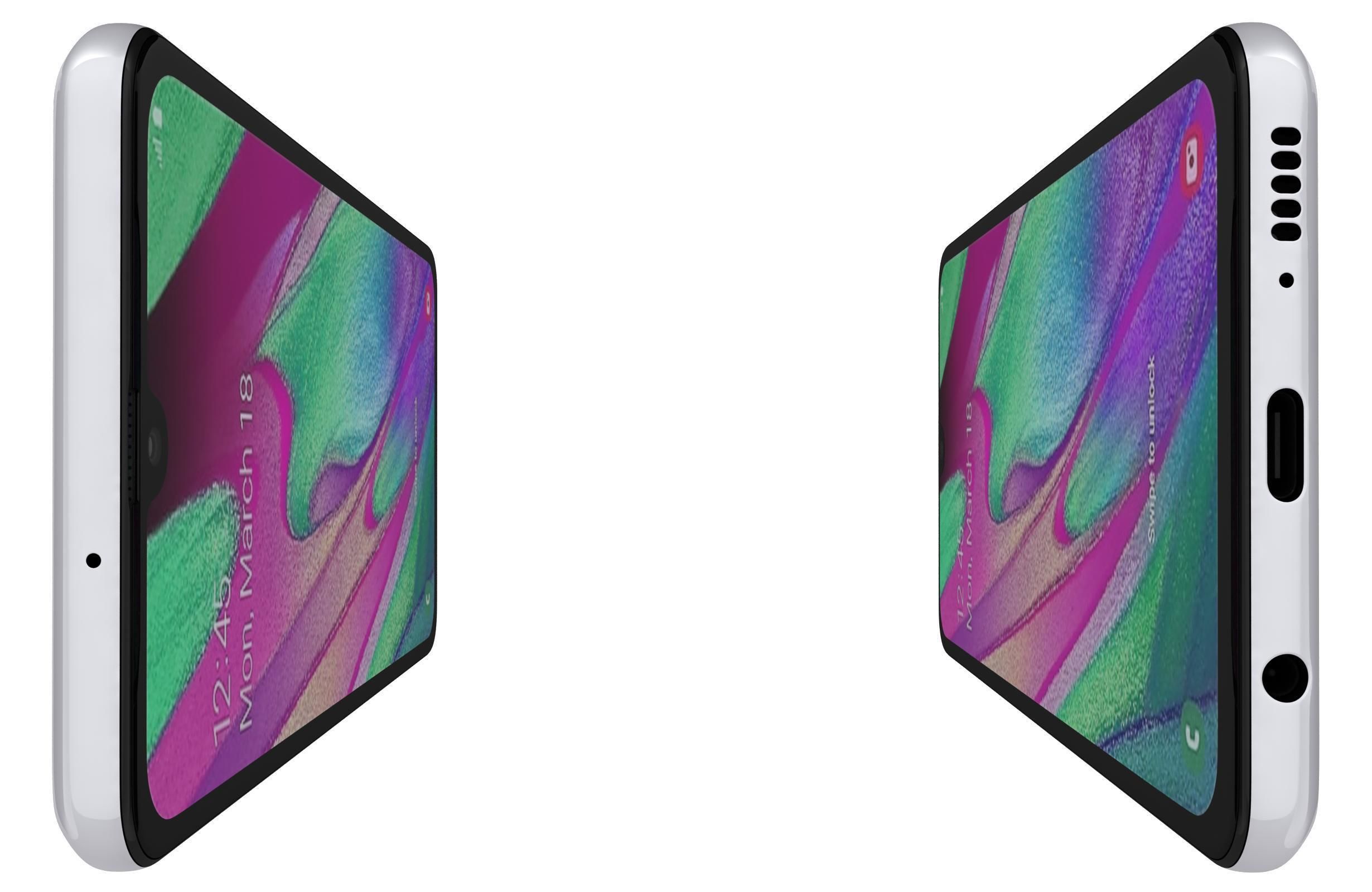 Samsung Galaxy A40 White 3D model_4