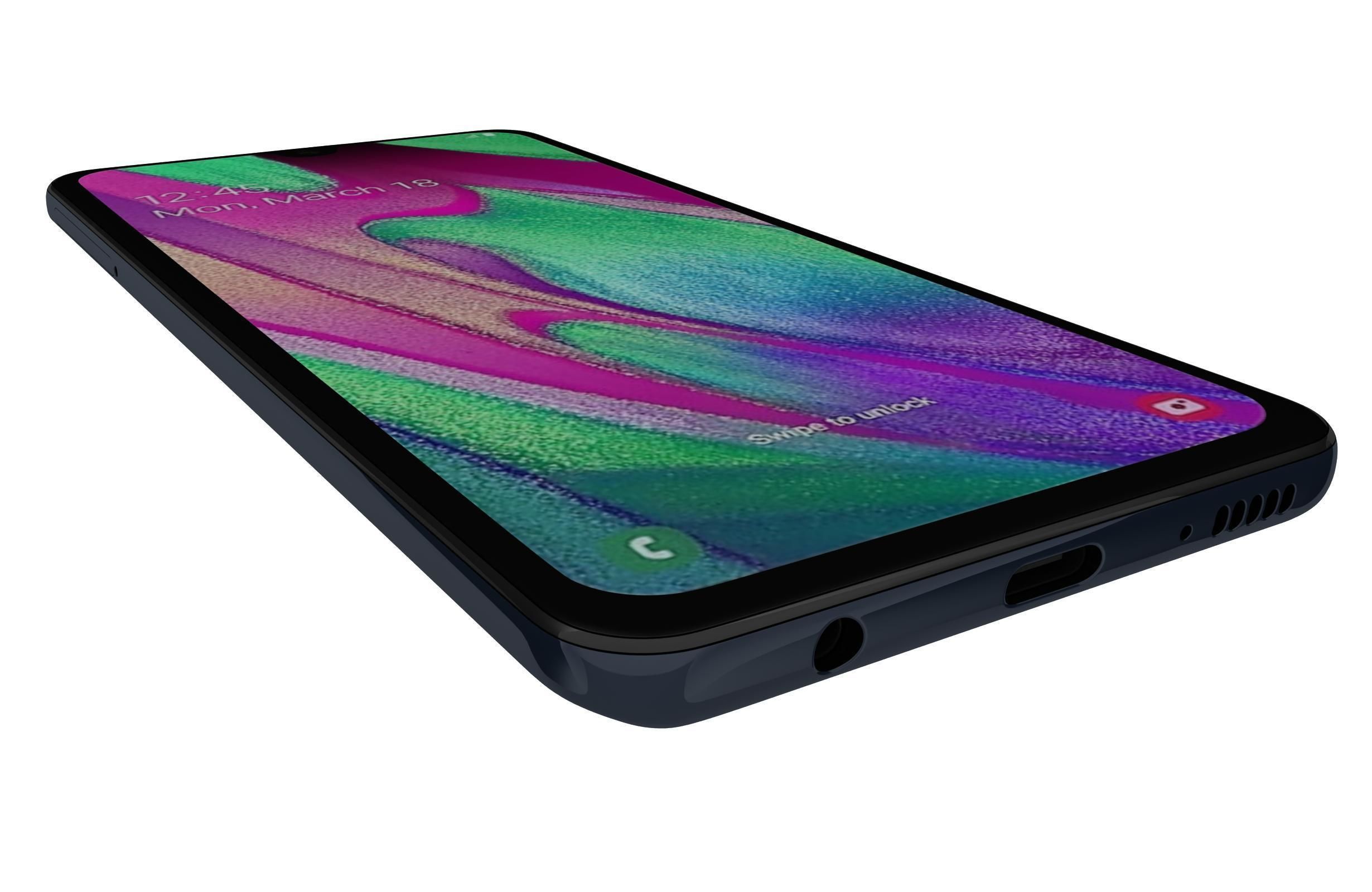 Samsung Galaxy A40 Black 3D model_8