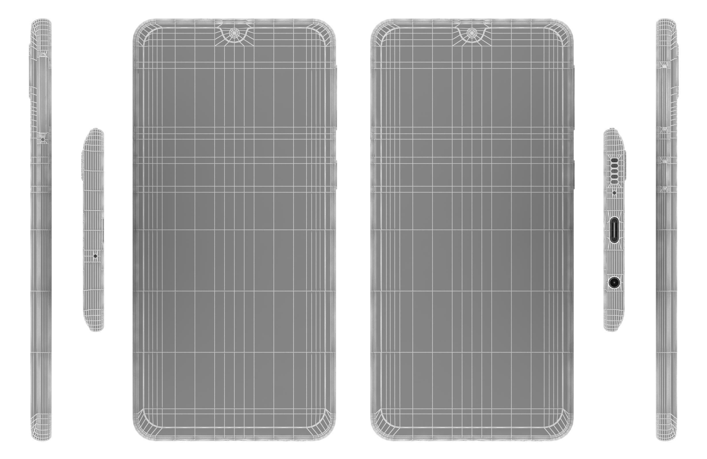 Samsung Galaxy A40 Black 3D model_12