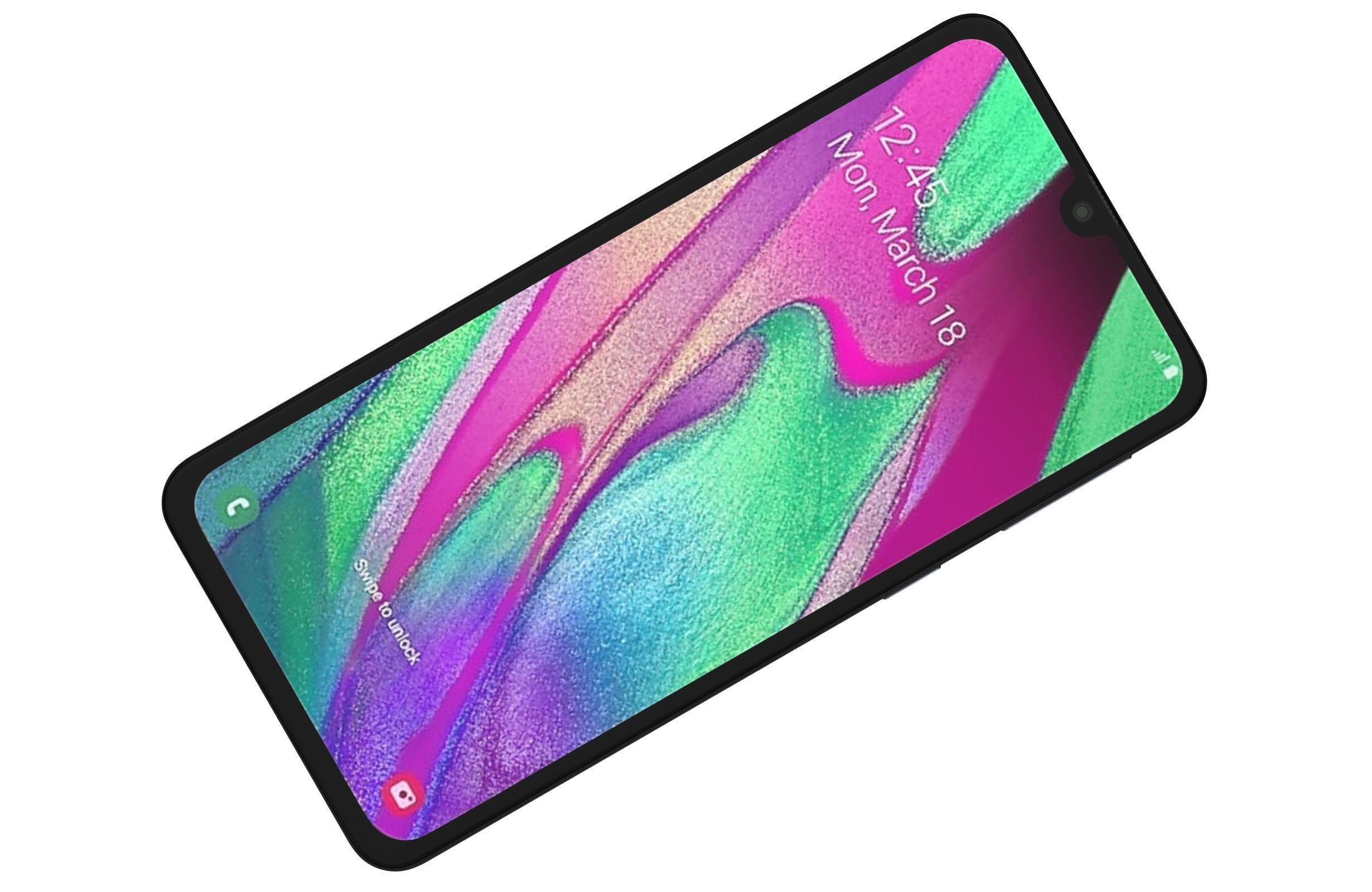 Samsung Galaxy A40 Black 3D model_4