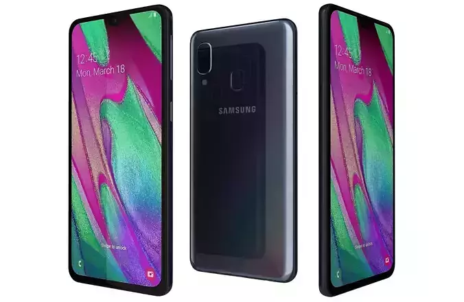 Samsung Galaxy A40 Black 3D model