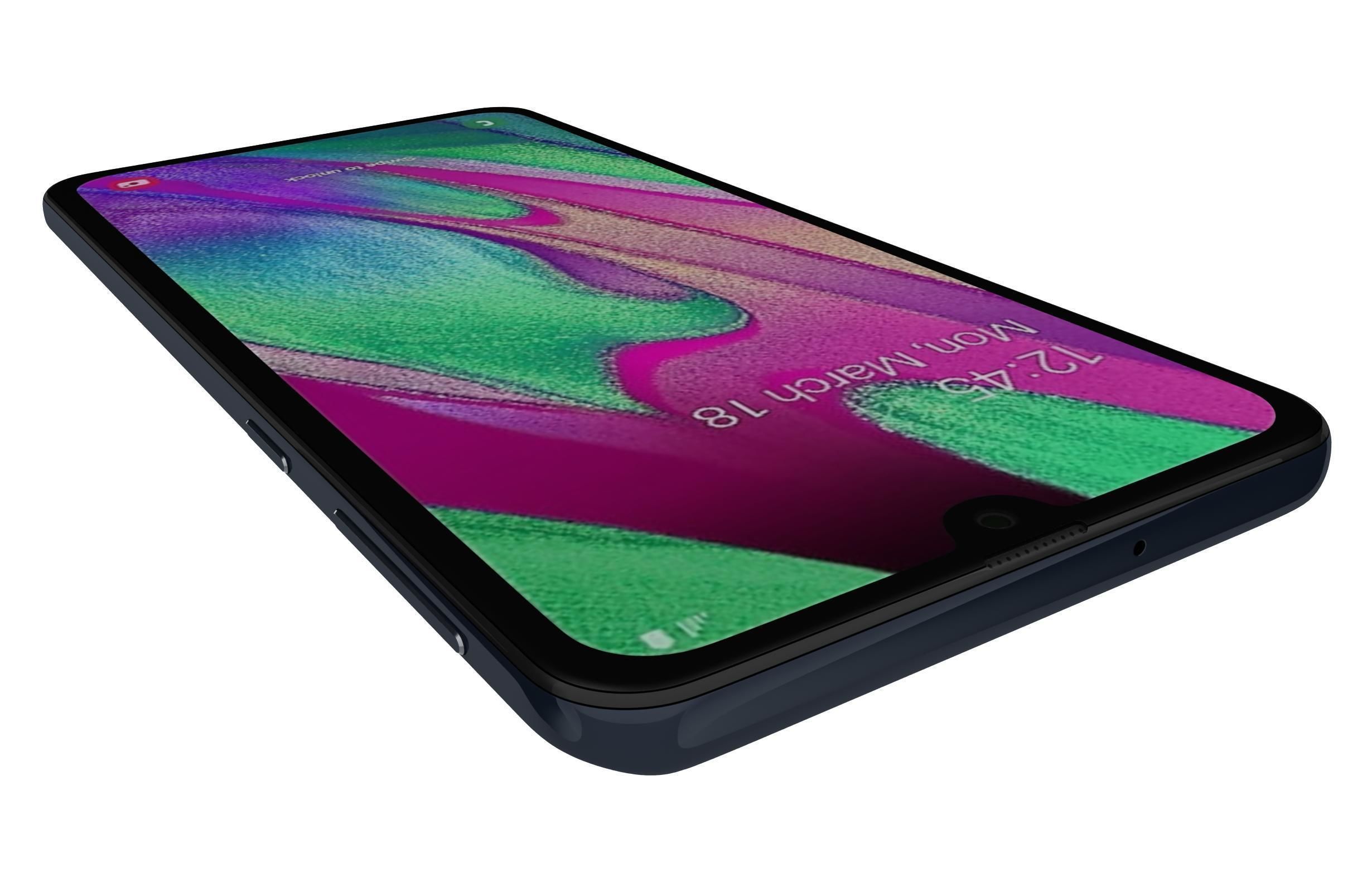 Samsung Galaxy A40 Black 3D model_9