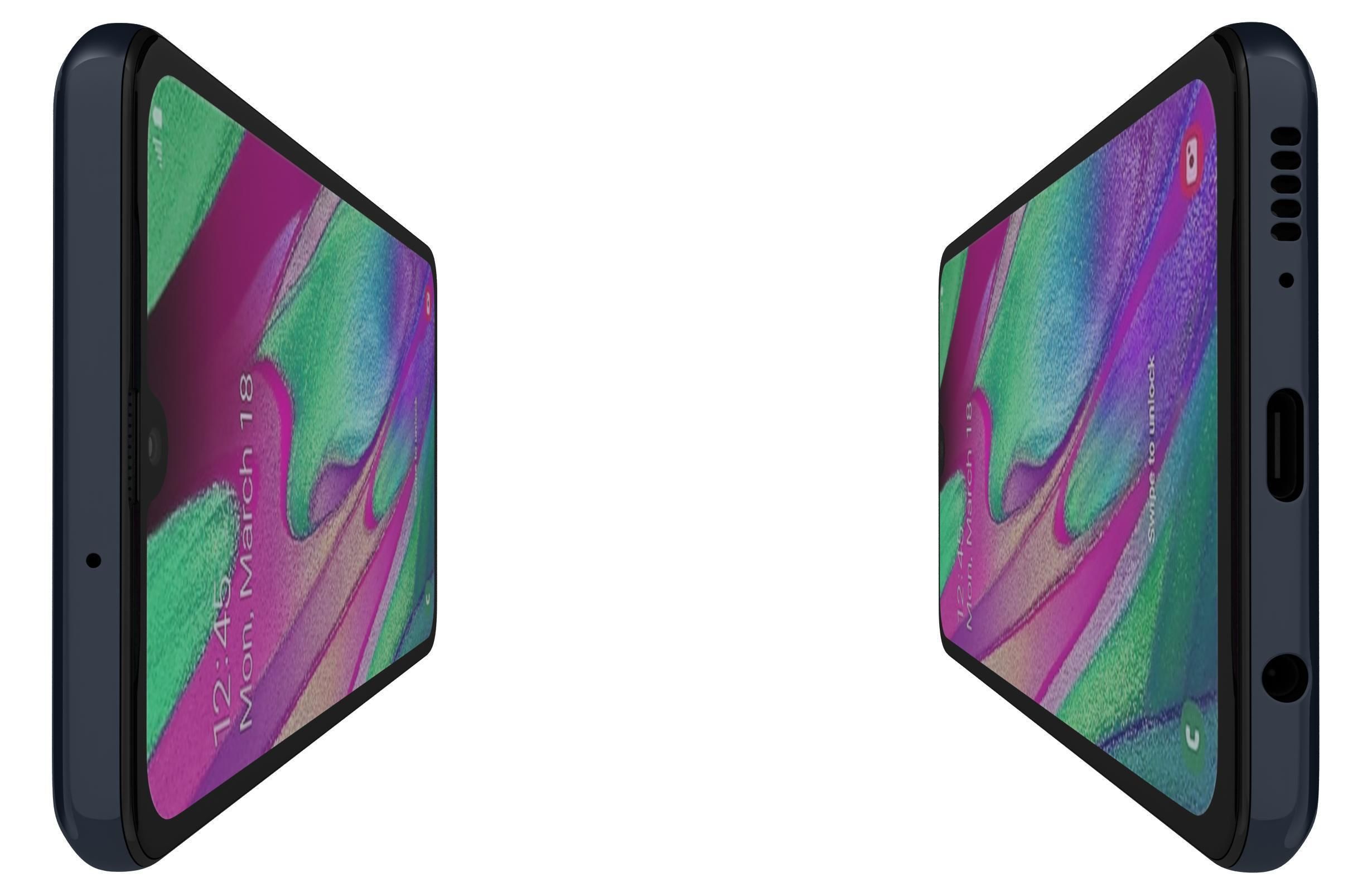 Samsung Galaxy A40 Black 3D model_6