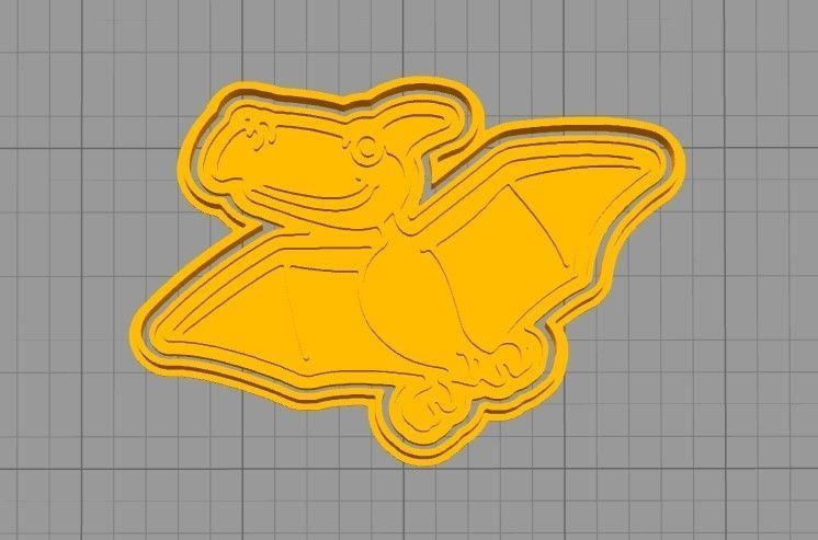 Pterodactyl cookie cutter 3D print model_2