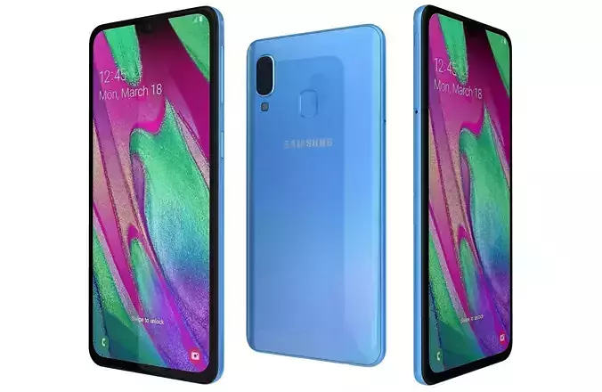 Samsung Galaxy A40 Blue 3D model