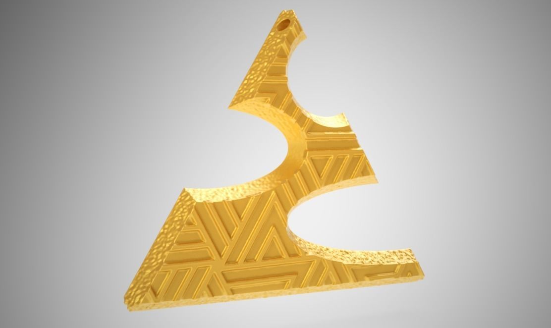 Triangle Necklace 3D print model_1