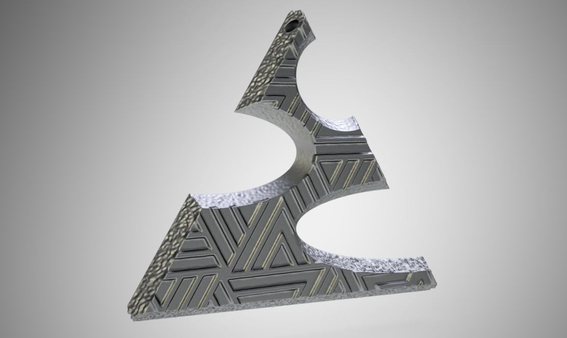 Triangle Necklace 3D print model_5