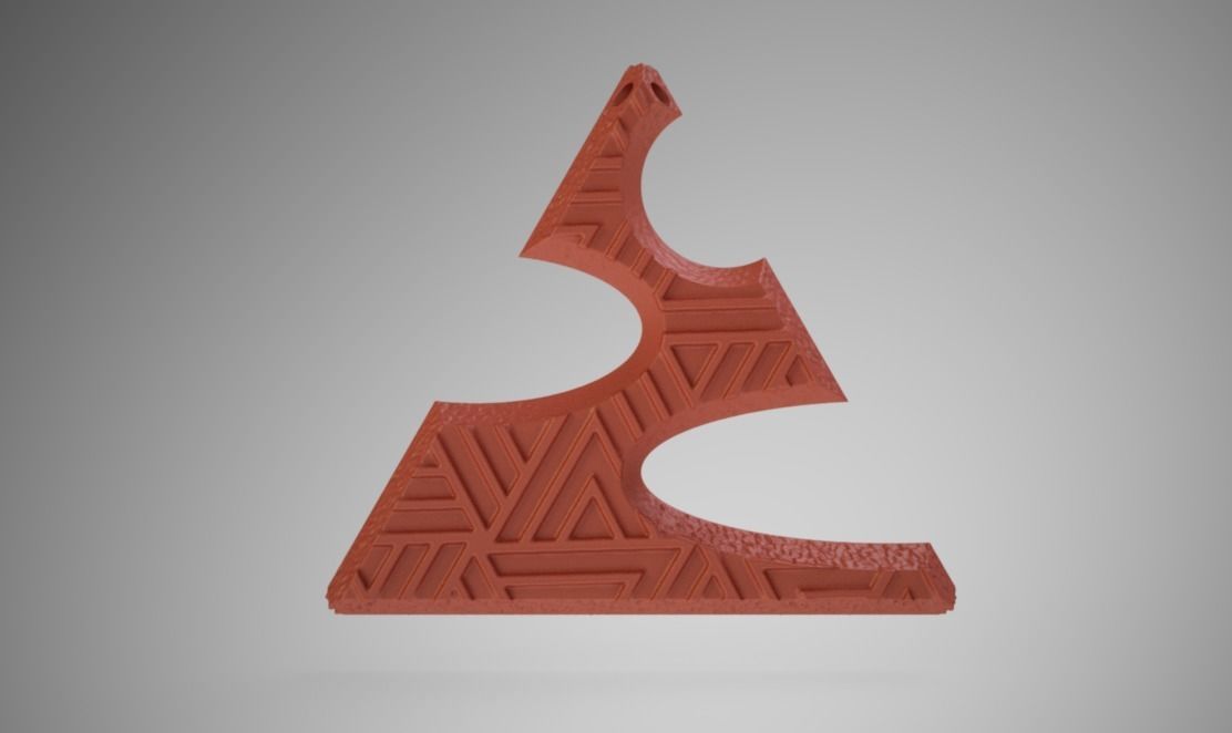 Triangle Necklace 3D print model_11