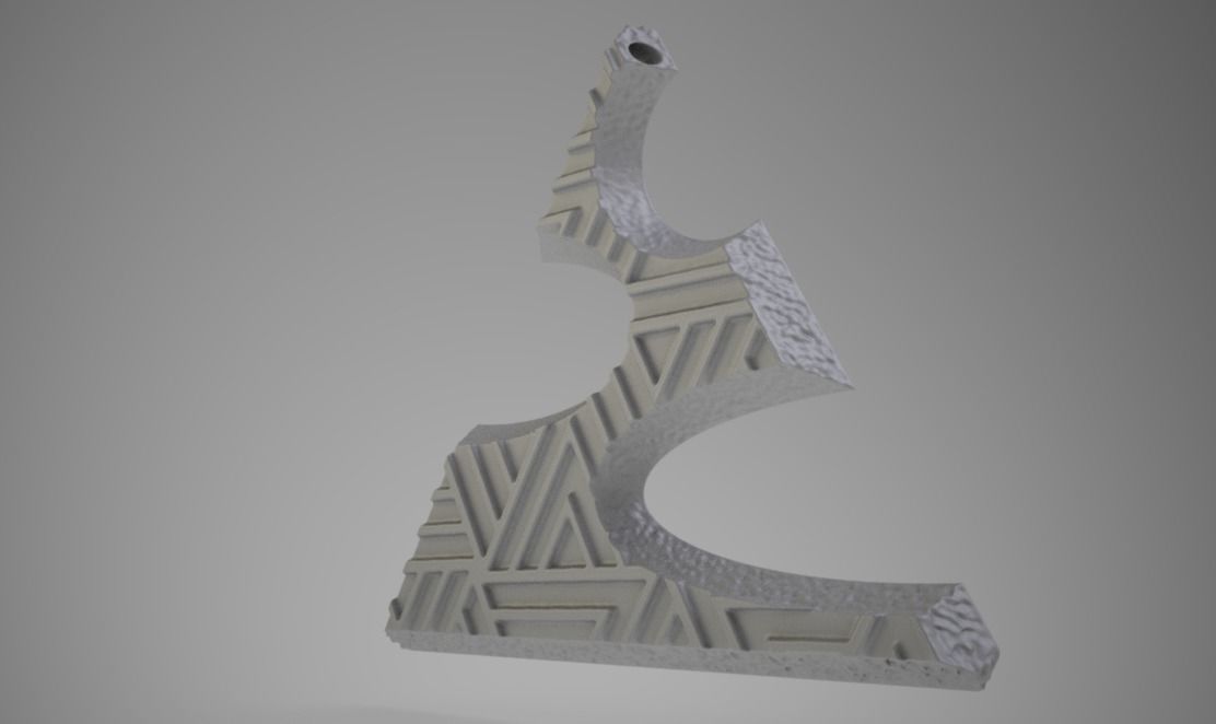 Triangle Necklace 3D print model_3