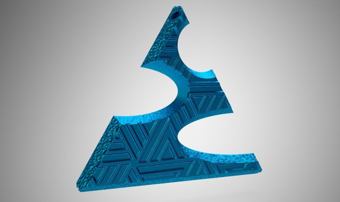 Triangle Necklace 3D print model_7