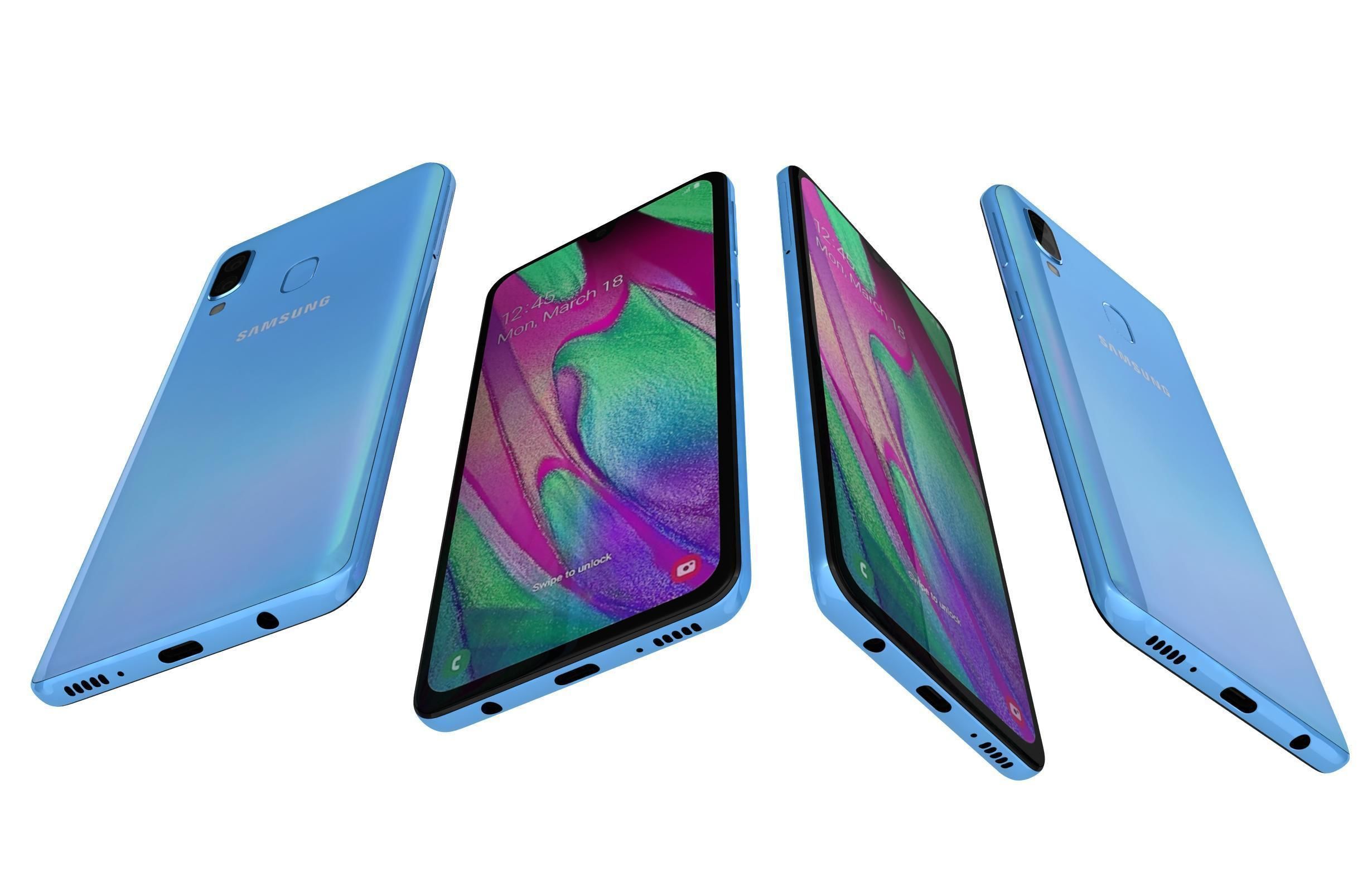 Samsung Galaxy A40 All Colors 3D model_16