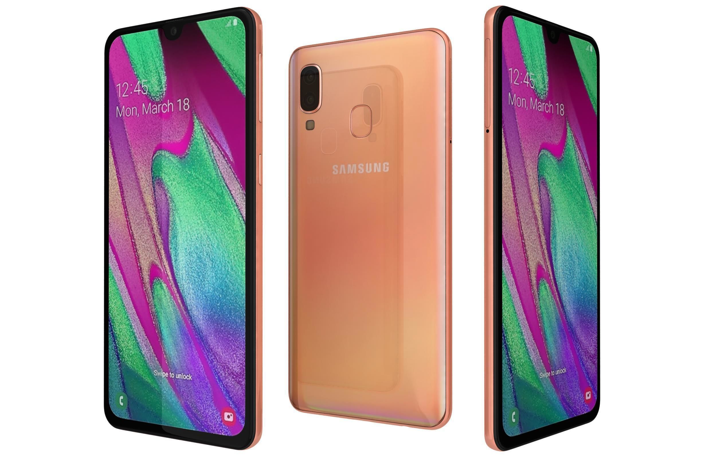 Samsung Galaxy A40 All Colors 3D model_1