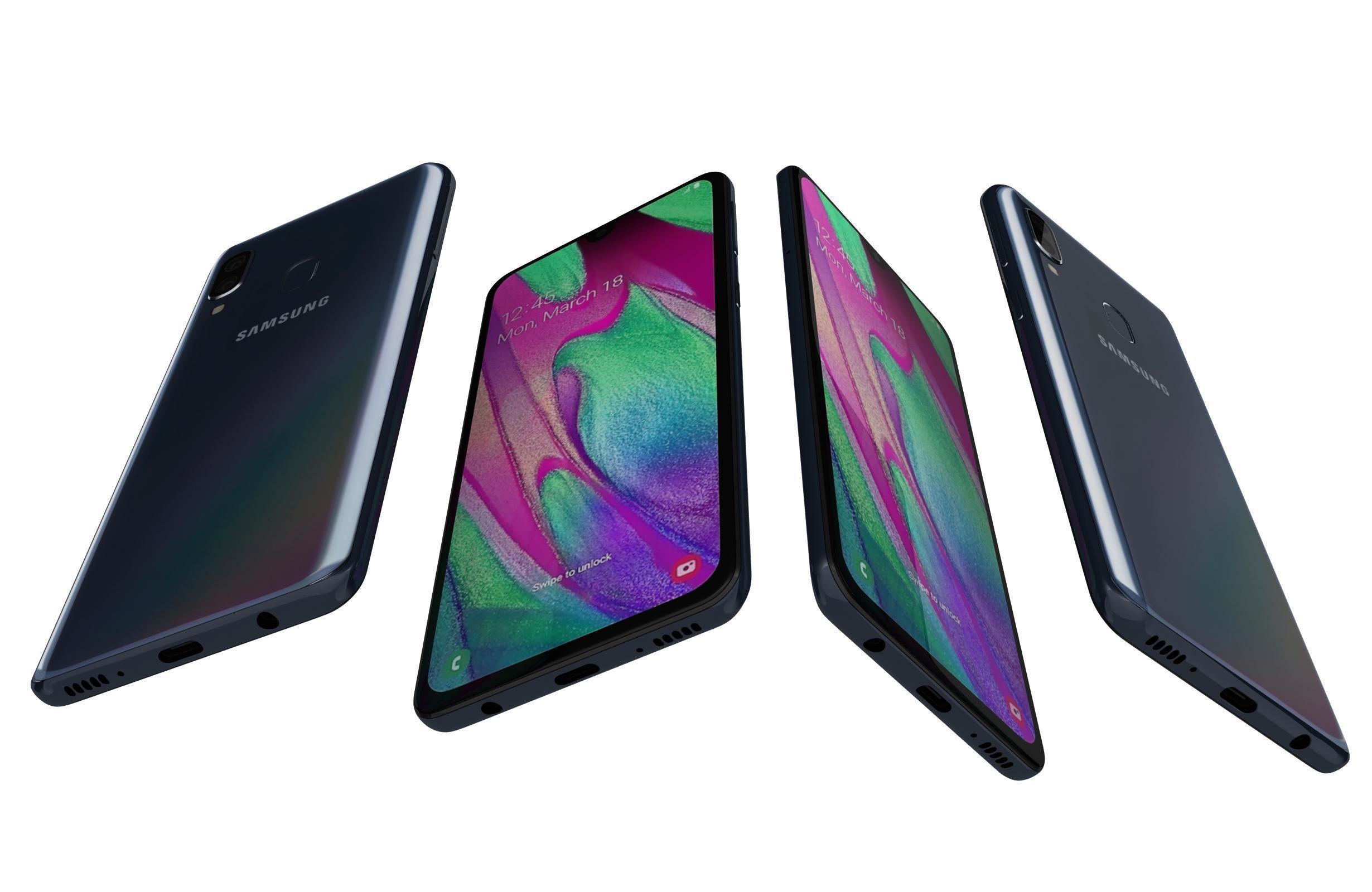 Samsung Galaxy A40 All Colors 3D model_13