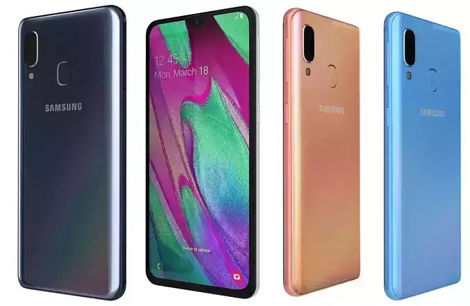 Samsung Galaxy A40 All Colors 3D model