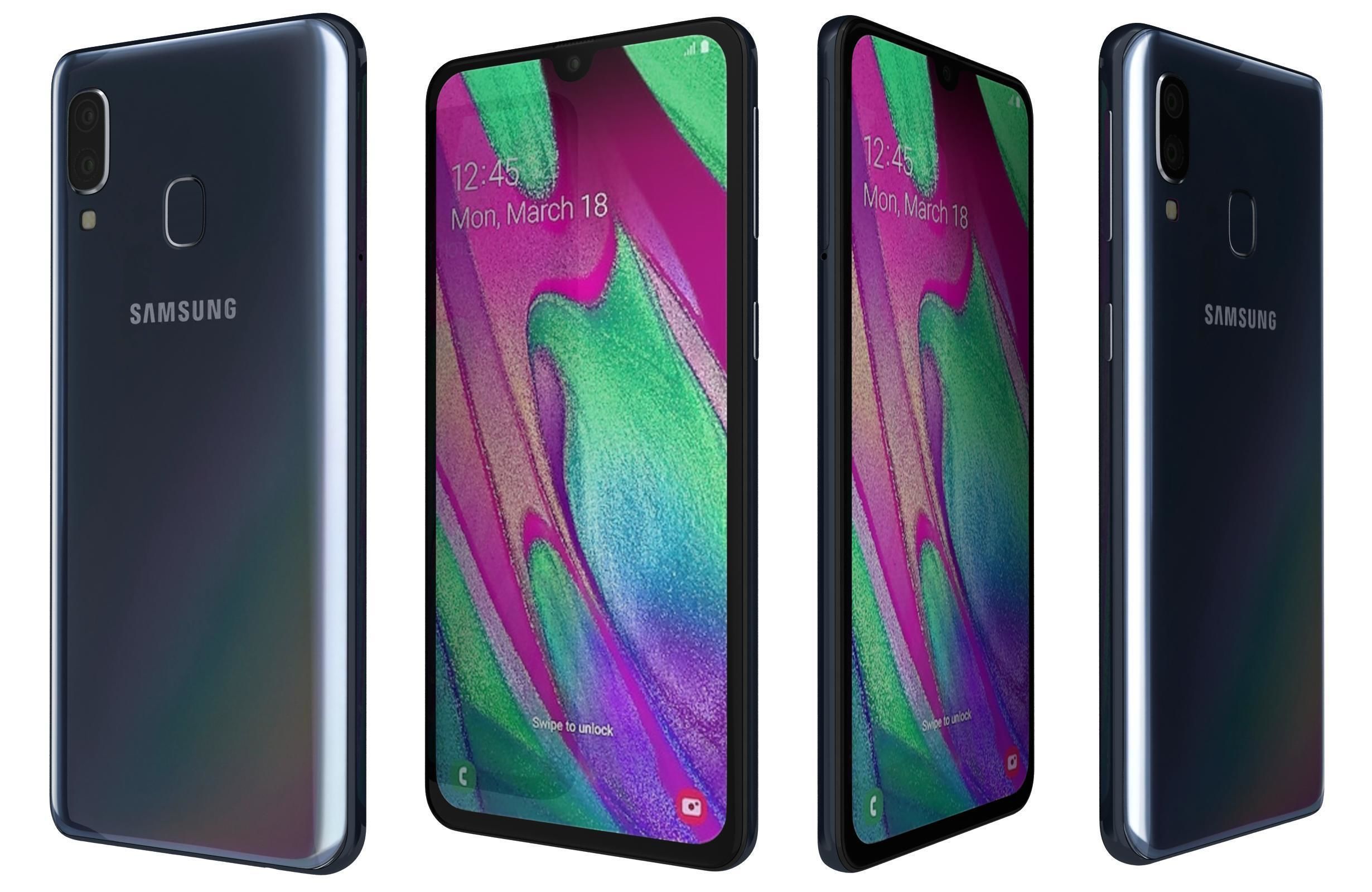 Samsung Galaxy A40 All Colors 3D model_8