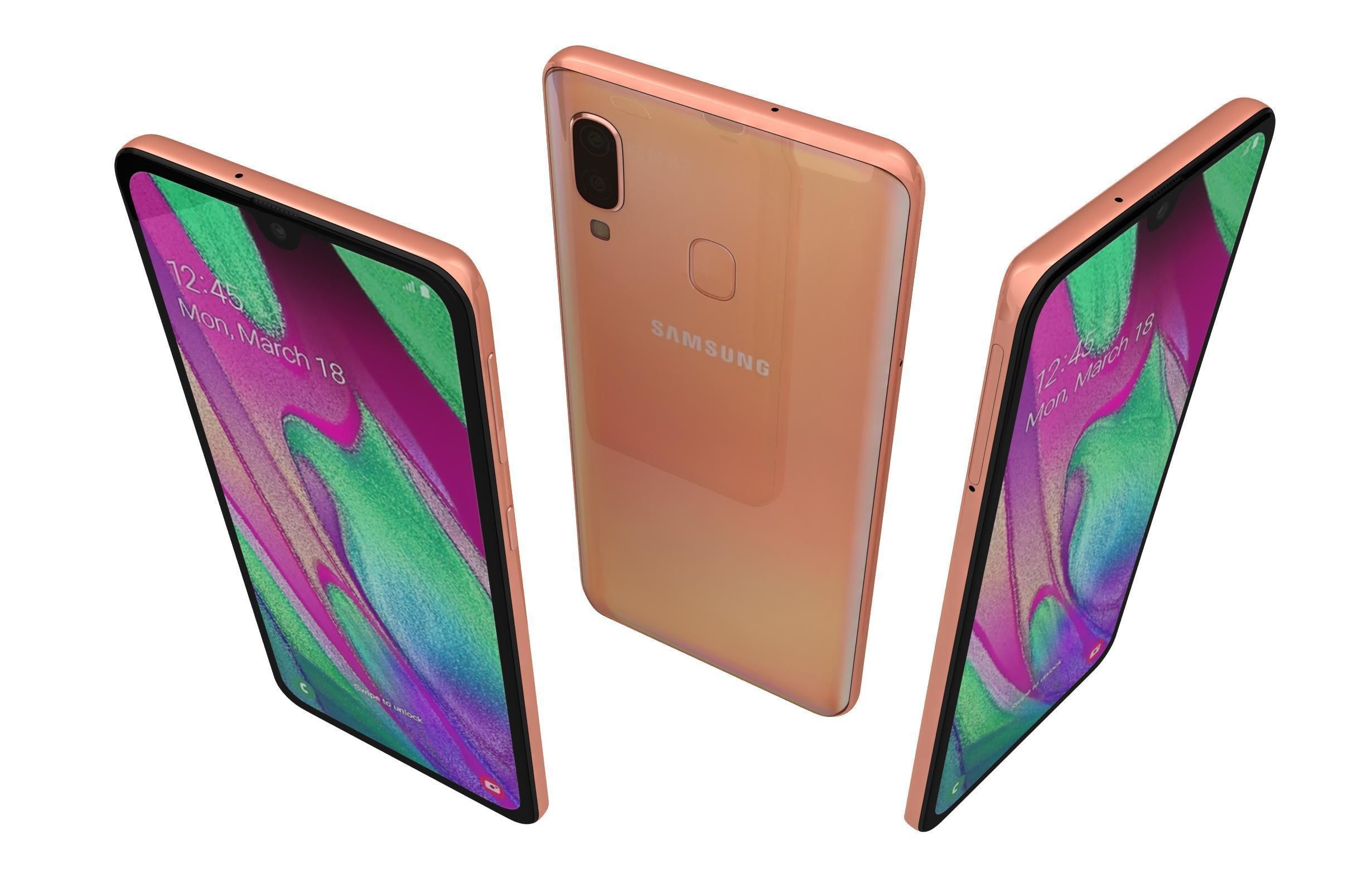 Samsung Galaxy A40 All Colors 3D model_10