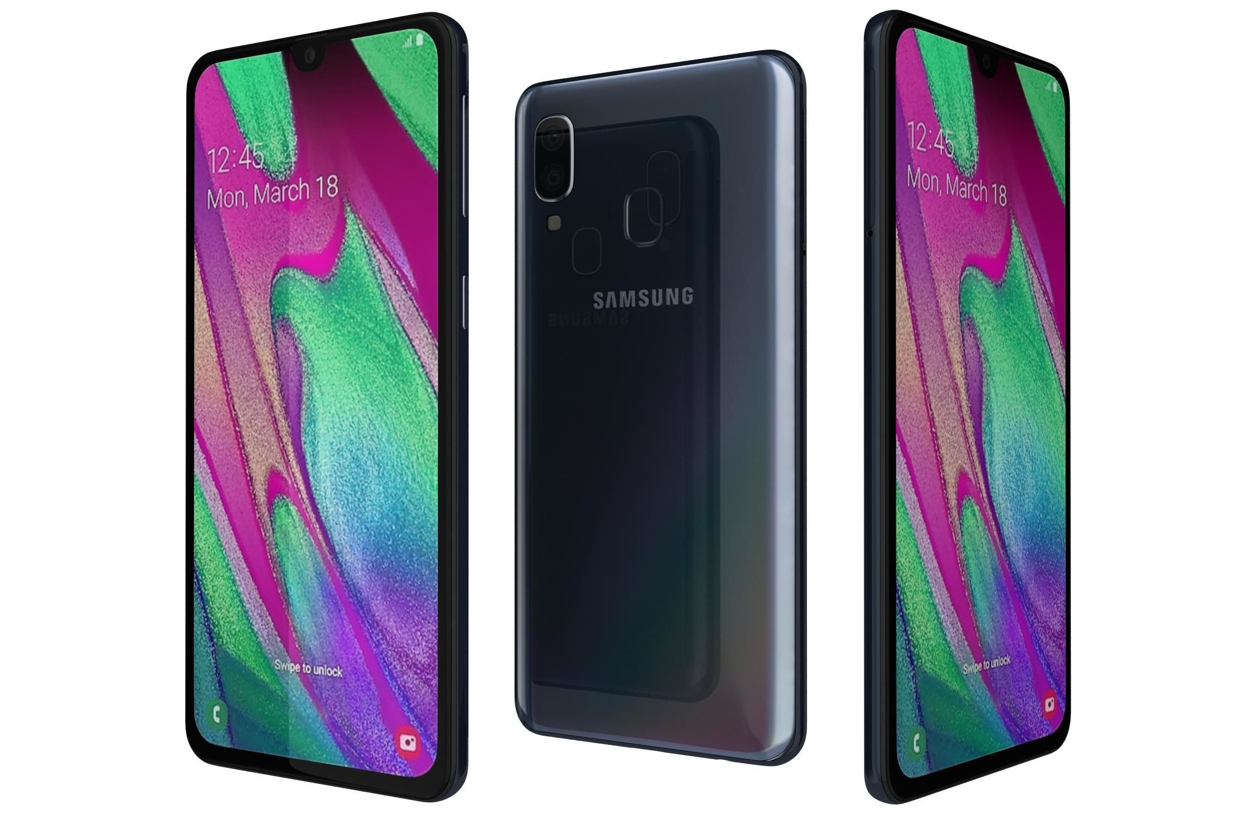 Samsung Galaxy A40 All Colors 3D model_2