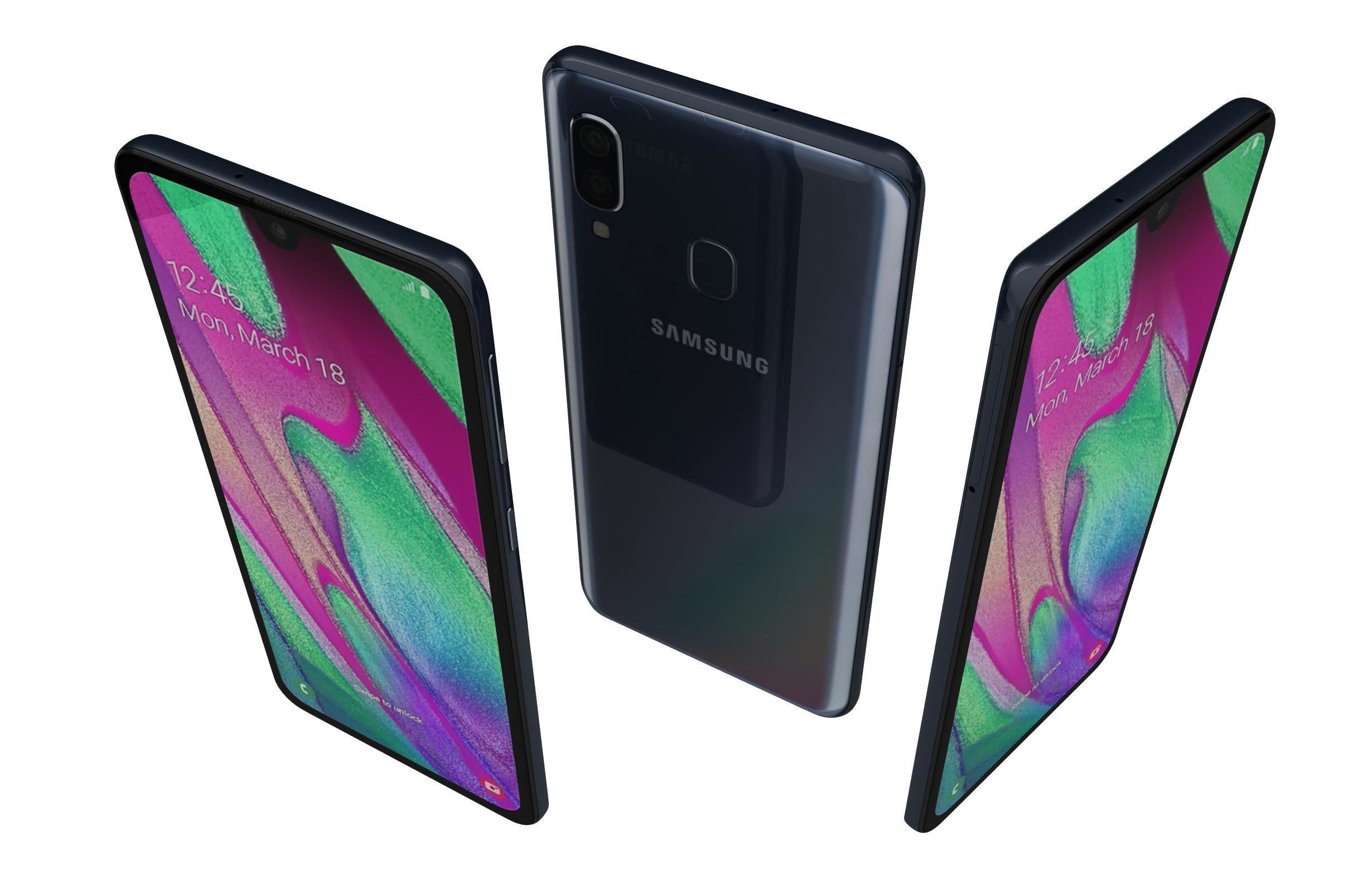 Samsung Galaxy A40 All Colors 3D model_12