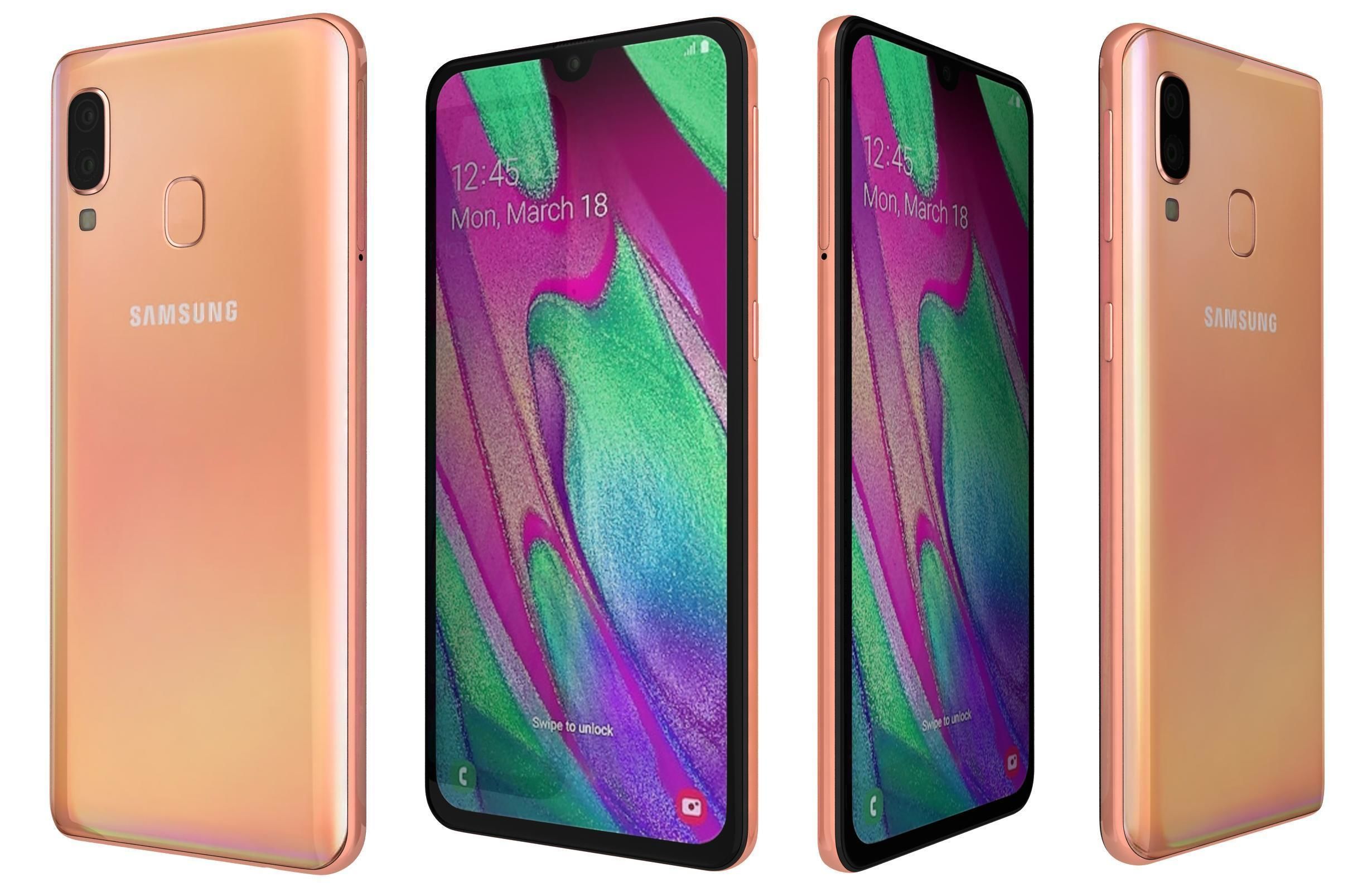Samsung Galaxy A40 All Colors 3D model_7