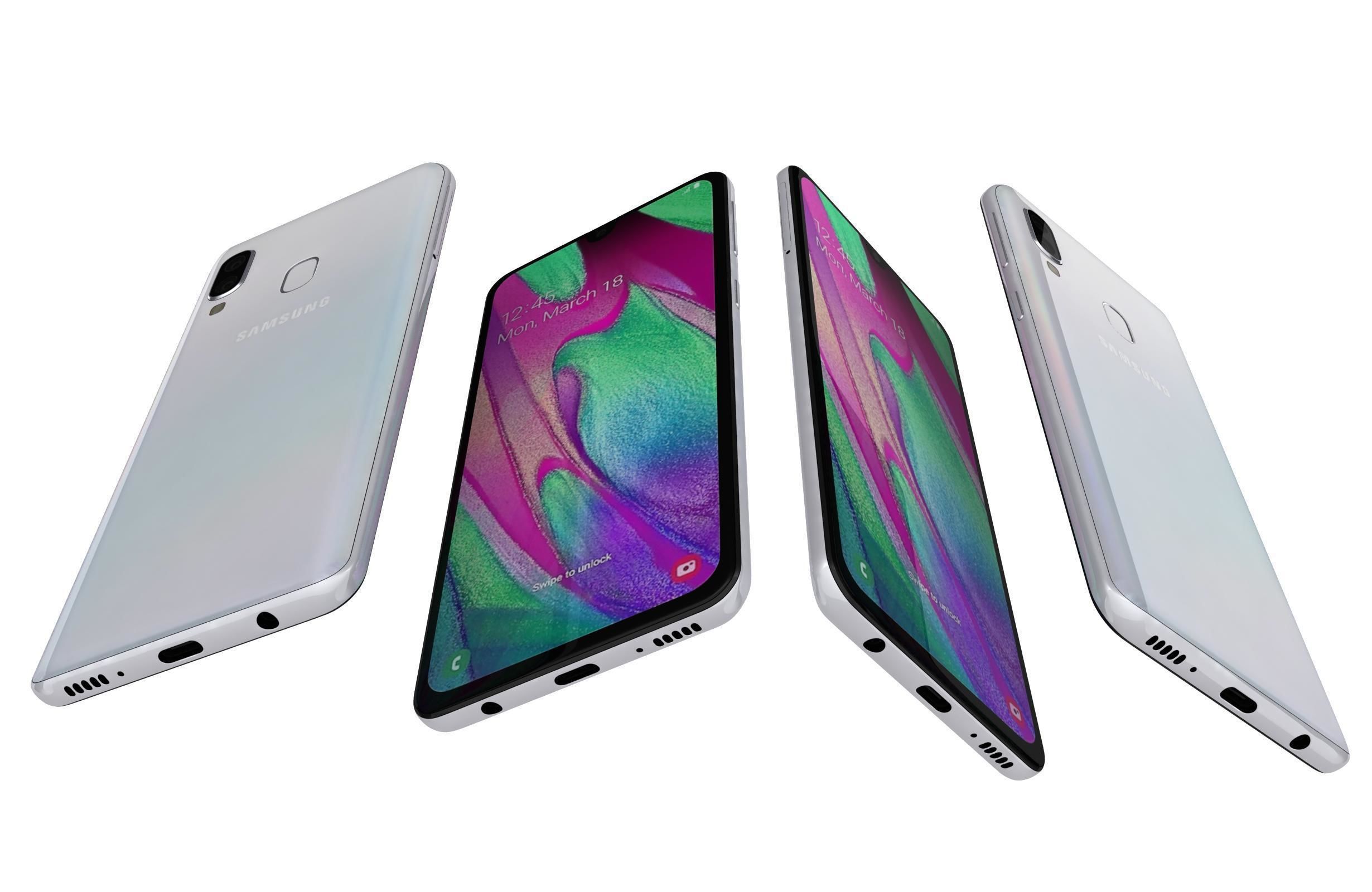 Samsung Galaxy A40 All Colors 3D model_14