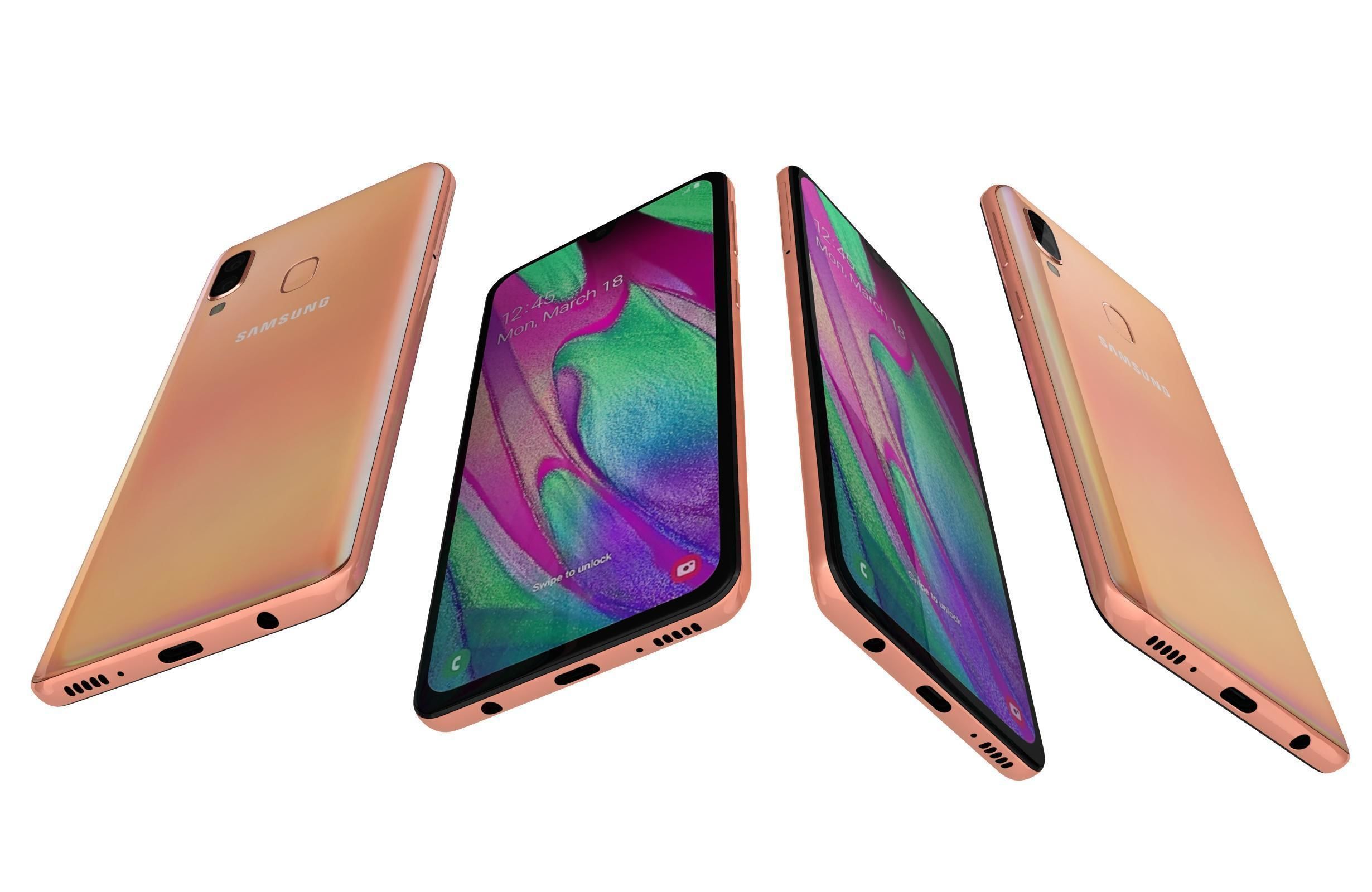 Samsung Galaxy A40 All Colors 3D model_15