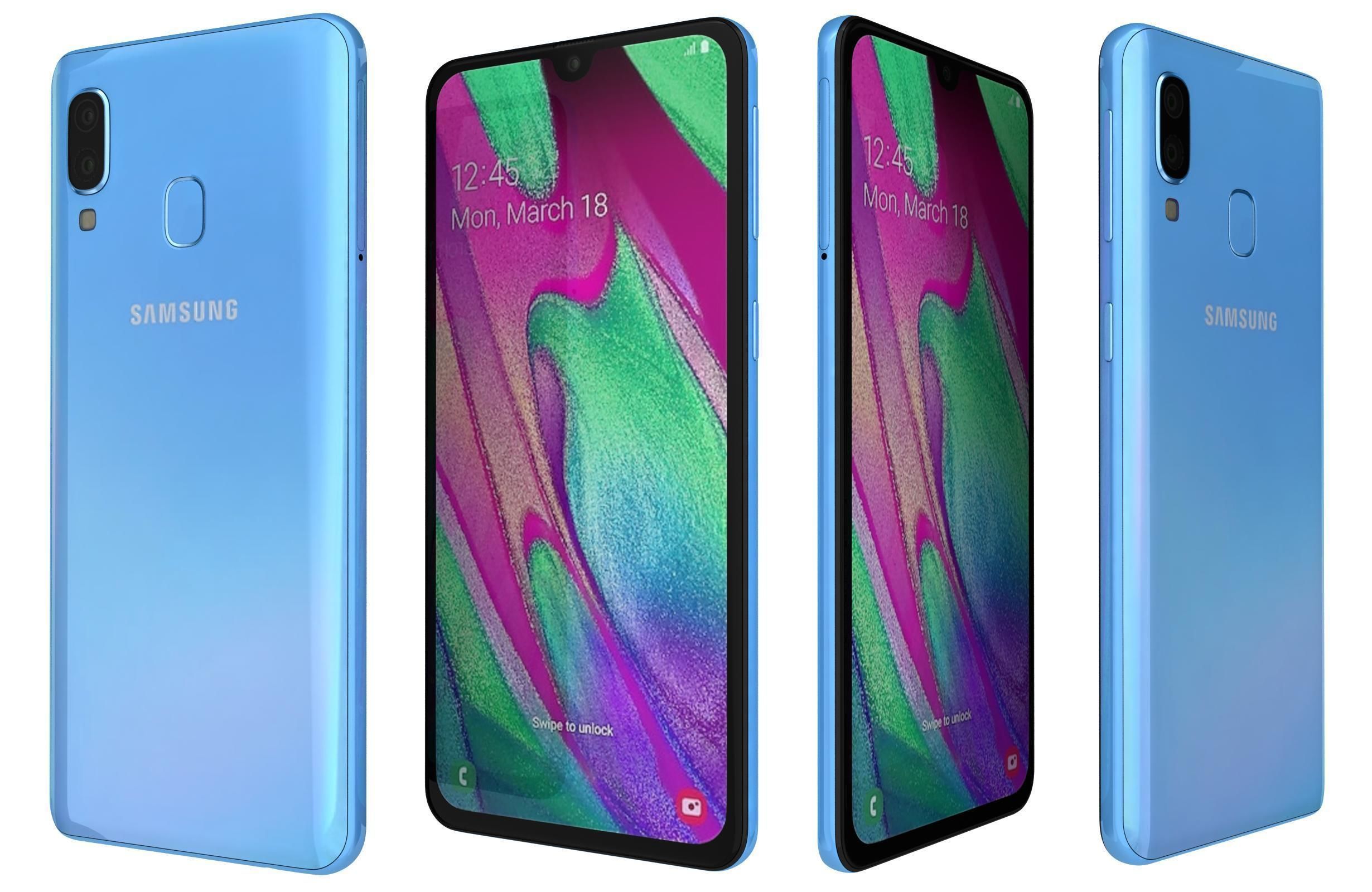 Samsung Galaxy A40 All Colors 3D model_5